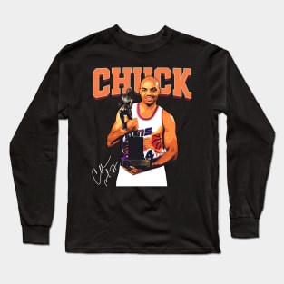 Charles Barkley The Chuck Basketball Legend Signature Vintage Retro 80s 90s Bootleg Rap Style Long Sleeve T-Shirt